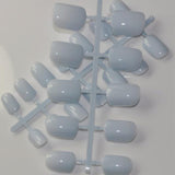 Light Pink Candy Fake Nails Short Round Soft Pre-designed Nail Tips Concise Manicure Accessories Easy DIY Salon Products P01