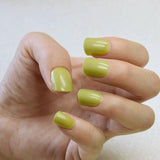 Light Pink Candy Fake Nails Short Round Soft Pre-designed Nail Tips Concise Manicure Accessories Easy DIY Salon Products P01