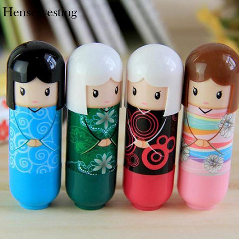 Lip Balms Cute Dolls Lip Lipstick  Random Color Moisturizing Anti-Cracking Exfoliating Fresh Nourishing Makeup Cosmetic