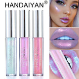 Liquid Crystal Glow Lip Gloss Laser Holographic Lip Tattoo Lipstick Mermaid Pigment Glitter Lipgloss Lip Plumper Gloss Makeup