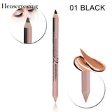 Long-lasting Double Pen+Concealer Eye Stick Makeup 3 Eyebrow Colors Pencil 1PC Ended 2 Waterproof Eyeliner Eyeliner Sexy in1 Pro