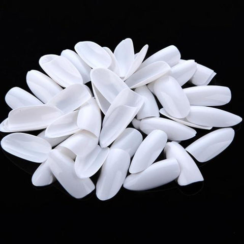 MAKARTT 500 Oval Nails Tips Round Full Cover Color Tips False Nail Art Tips Acrylic Fake Nails Dropshipping A0013