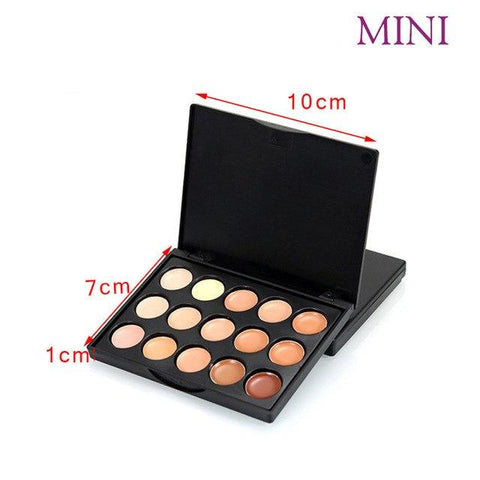 MINI Natural Professional Concealer Palettes 15 Colors makeup Foundation Facial Face Cream Cosmetic concealer palette