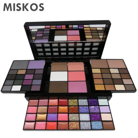 MISKOS Makeup Set Box 74 Color Makeup Kits For Women Combination Kit Eyeshadow Lipstick Glitter Maquiagem Profissional Completa