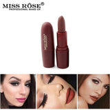 MISS ROSE 2018 New Lipsticks For Women Sexy Brand Lips Color Cosmetics Waterproof Long Lasting Nude Lipstick Matte Makeup