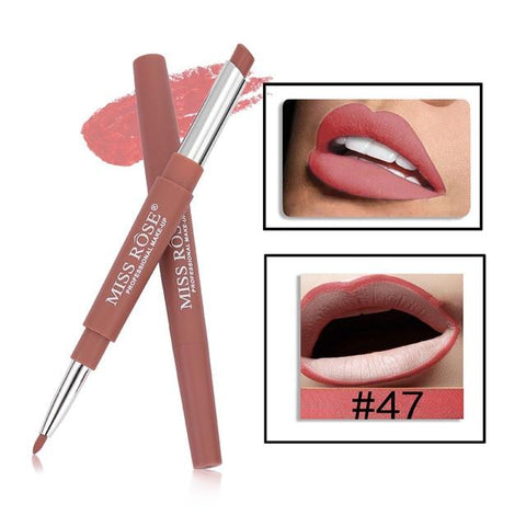 MISS ROSE Double-end Matte Lipstick Full Professional Waterproof Make up Lipstick Long-Lasting Cosmetics Korean Style Tint Lip