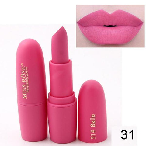 MISS ROSE Makeup Brand Matte Lipstick Long Lasting Nude Matt Red Velvet Lip Stick Batom Waterproof Lips Make Up Wholesale