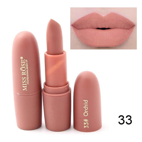 MISS ROSE Makeup Brand Matte Lipstick Long Lasting Nude Matt Red Velvet Lip Stick Batom Waterproof Lips Make Up Wholesale