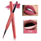 MISS ROSE New Matte Lipstick Pencils Lips Batom Sexy Nude Color Cosmetics Pigments Double-end Waterproof Matt Lip Liner Makeup