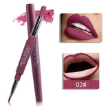 MISS ROSE New Matte Lipstick Pencils Lips Batom Sexy Nude Color Cosmetics Pigments Double-end Waterproof Matt Lip Liner Makeup