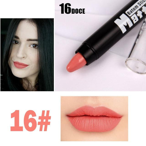 MISS ROSE Professional Women Waterproof Lipstick Lips Cream Beauty Lote Batom Matte Lipstick Nude Pencils Makeup