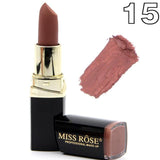 MISS ROSE Sexy Long Lasting Waterproof Nude Lipstick Matte Cosmetics Lip Tint 18 Colors Moisturizer Pigments Red Matte Lip Stick