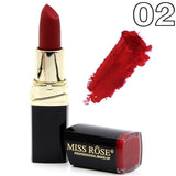 MISS ROSE Sexy Long Lasting Waterproof Nude Lipstick Matte Cosmetics Lip Tint 18 Colors Moisturizer Pigments Red Matte Lip Stick