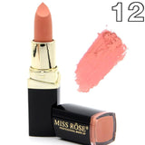 MISS ROSE Sexy Long Lasting Waterproof Nude Lipstick Matte Cosmetics Lip Tint 18 Colors Moisturizer Pigments Red Matte Lip Stick