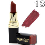 MISS ROSE Sexy Long Lasting Waterproof Nude Lipstick Matte Cosmetics Lip Tint 18 Colors Moisturizer Pigments Red Matte Lip Stick