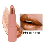 MK 12 Colors Matte Lipstick batom mate Long Lasting Matte Metallic Lipstick Waterproof Sexy Red Glitter Lip Gloss Cosmetic Matte