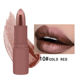 MK 12 Colors Matte Lipstick batom mate Long Lasting Matte Metallic Lipstick Waterproof Sexy Red Glitter Lip Gloss Cosmetic Matte