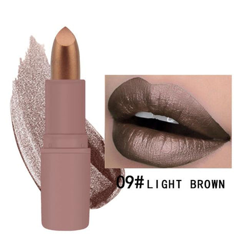 MK 12 Colors Matte Lipstick batom mate Long Lasting Matte Metallic Lipstick Waterproof Sexy Red Glitter Lip Gloss Cosmetic Matte