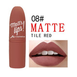MK Brand 12 Colors Nude Matte Lipsticks batom mate Sexy Lips Color Cosmetics Waterproof Long Lasting Lipgloss Lip Tint Makeup