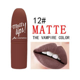MK Brand 12 Colors Nude Matte Lipsticks batom mate Sexy Lips Color Cosmetics Waterproof Long Lasting Lipgloss Lip Tint Makeup