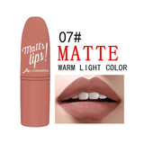 MK Brand 12 Colors Nude Matte Lipsticks batom mate Sexy Lips Color Cosmetics Waterproof Long Lasting Lipgloss Lip Tint Makeup