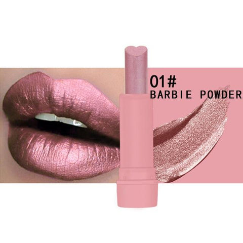MK Brand Heart Shaped Lipstick 12 Color Velvet Nude Matte Lipstick Makeup Waterproof Lasting Metallic Matte Lipsticks Makeup