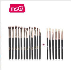 MSQ 12pcs+6pcs Eye Makeup Brushes Set Professional Eyeshadow Blending Make Up Brushes Soft Synthetic Hair Without Skin Hurt