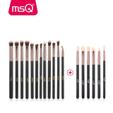 MSQ 12pcs+6pcs Eye Makeup Brushes Set Professional Eyeshadow Blending Make Up Brushes Soft Synthetic Hair Without Skin Hurt