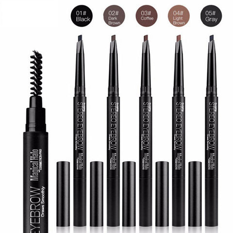 Magical Halo 1PC Professional Automatic Eyebrow Pencil Liner Eye Brow Pen with Brush Cosmetic Makeup Tools