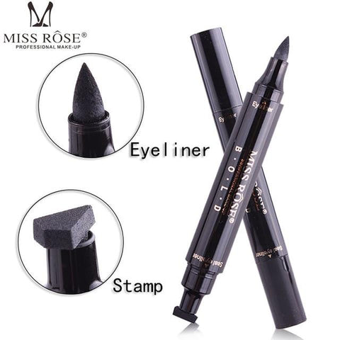 Makeup Liquid Rose Eyeliner Pencil maquiagem Quick Dry Waterproof wing Eye Liner With Miss Stamp Eye Pencil free shipping