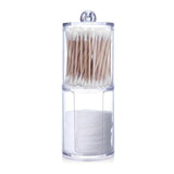 Makeup Remover Paper Cotton Pads Swab Transparent Dual Layer Cylinder Acrylic Nail Art Remover Paper Holder