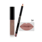 Makeup Set Lip Gloss + Lip Liner Set Lip Set Matte Lipstick Long Lasting Waterproof Solid Lip Pencil Liner Set Newest