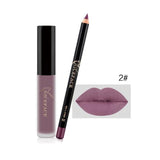 Makeup Set Lip Gloss + Lip Liner Set Lip Set Matte Lipstick Long Lasting Waterproof Solid Lip Pencil Liner Set Newest