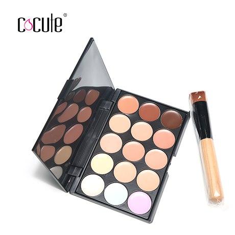 Makeup Sets 15 Colors Professional Salon Party Concealer Contour Face Cream Palette 1pc Makeup Brush Makeup Contour Palette