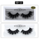 Mangodot Fake Lashes 1Pair 3D Mink Eyelashes Luxury HandMade Cilios Long Lasting Volume Lash Extension Reusable False Eyelashes