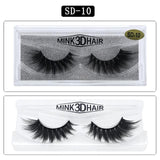 Mangodot Fake Lashes 1Pair 3D Mink Eyelashes Luxury HandMade Cilios Long Lasting Volume Lash Extension Reusable False Eyelashes