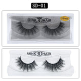 Mangodot Fake Lashes 1Pair 3D Mink Eyelashes Luxury HandMade Cilios Long Lasting Volume Lash Extension Reusable False Eyelashes