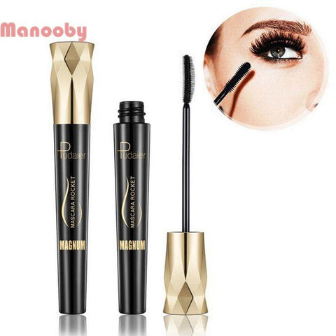 Manooby 8ML Mascara Rocket 4D Silk Fiber Eyelash Mascara Makeup Waterproof Long Lasting Maquiagem Thick Curling Not Dizzy Makeup