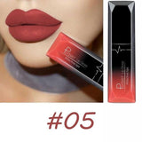 Manooby Waterproof Matte Lipstick Cosmetic Sexy Batom Mate Lip Tint Liquid Lipgloss Makeup Lasting 24 Hours Mate Levre Kit Batom