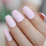 Many Colors Matte Fake Nail Set Black Red Pink Frosted Stiletto Artificial Nail Eraser Touch les faux ongles noir mat 24 Count
