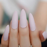 Many Colors Matte Fake Nail Set Black Red Pink Frosted Stiletto Artificial Nail Eraser Touch les faux ongles noir mat 24 Count