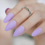 Many Colors Matte Fake Nail Set Black Red Pink Frosted Stiletto Artificial Nail Eraser Touch les faux ongles noir mat 24 Count