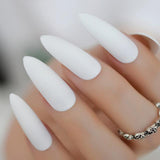 Many Colors Matte Fake Nail Set Black Red Pink Frosted Stiletto Artificial Nail Eraser Touch les faux ongles noir mat 24 Count