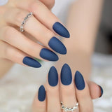 Many Colors Matte Fake Nail Set Black Red Pink Frosted Stiletto Artificial Nail Eraser Touch les faux ongles noir mat 24 Count