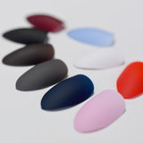 Many Colors Matte Fake Nail Set Black Red Pink Frosted Stiletto Artificial Nail Eraser Touch les faux ongles noir mat 24 Count
