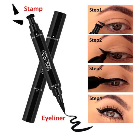 Maquiagem Profissional Completa Dual-ended Liquid Eyeliner Waterproof Stamp Pencils Arrow For Eyes Eyeliner Stamp Cosmetics25831