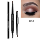 MayCreate Brand 3 in 1 Eye Brows Set for Women Waterproof Brow Pencil + Powder + Brush Pigment Black Brown Eyebrow Kit Makeup