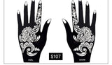 Mehndi Henna Cone with Full Stencil Set Women Fashion Temporary Tattoo Makeup Tool Waterproof 100% Safe