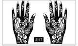 Mehndi Henna Cone with Full Stencil Set Women Fashion Temporary Tattoo Makeup Tool Waterproof 100% Safe