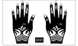 Mehndi Henna Cone with Full Stencil Set Women Fashion Temporary Tattoo Makeup Tool Waterproof 100% Safe